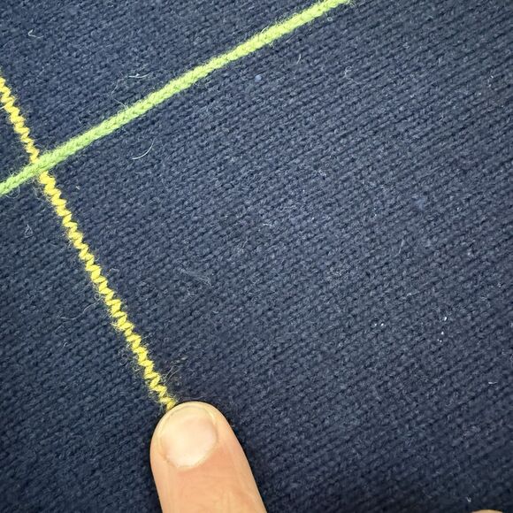 Jos. A. Bank Lambs Wool Blend Pullover Sweater Patterned Navy Men’s Size XL - Picture 5 of 9